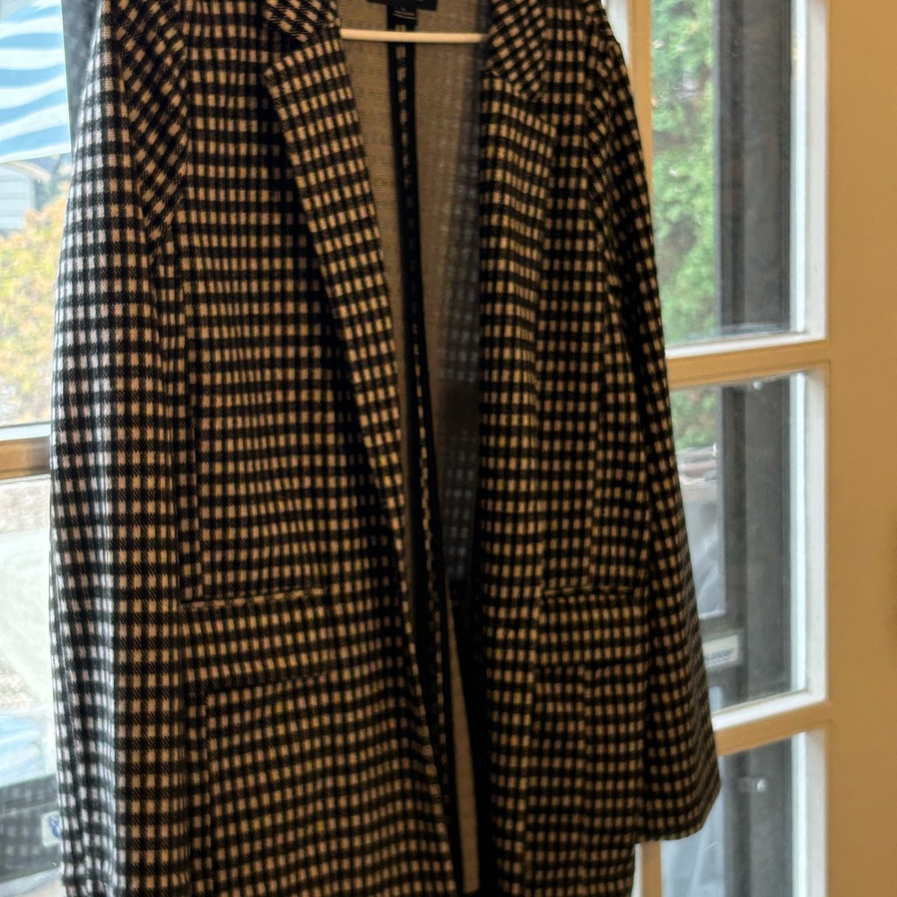 Sanctuary Black and White Plaid Blazer